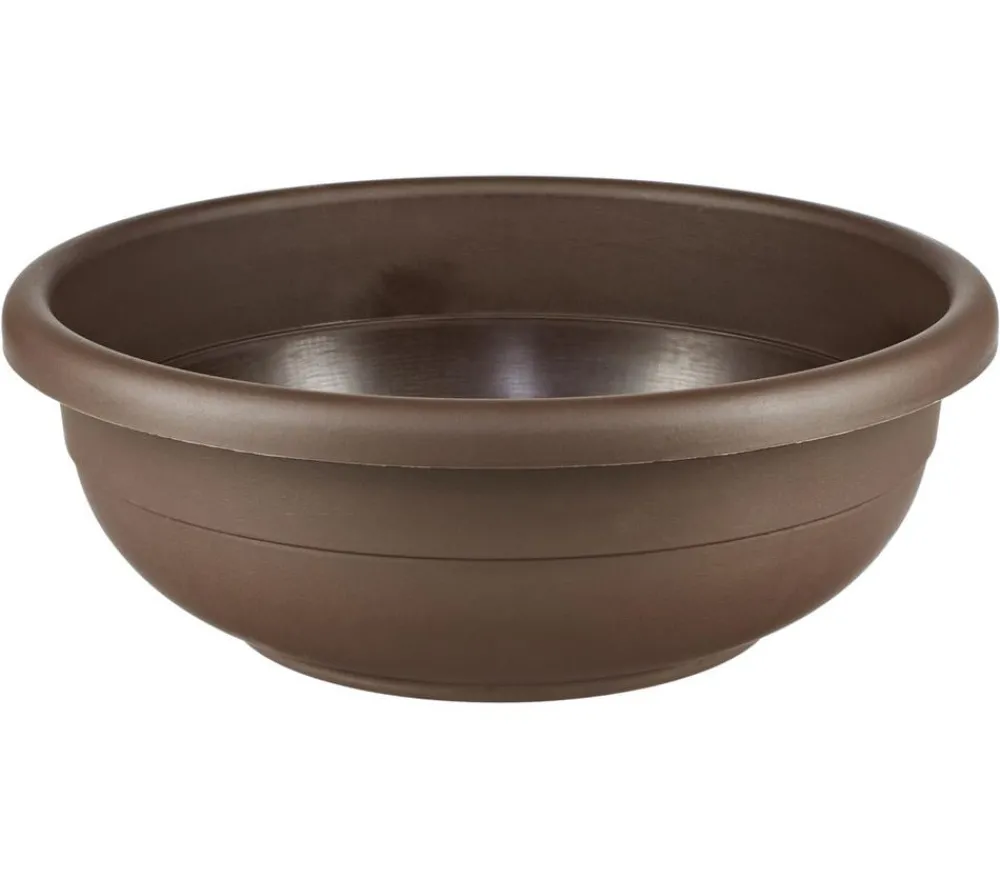 Vasar Blumenampeln & -Schalen - Kunststoff-Schale Aurora, rund, terrakotta Braun