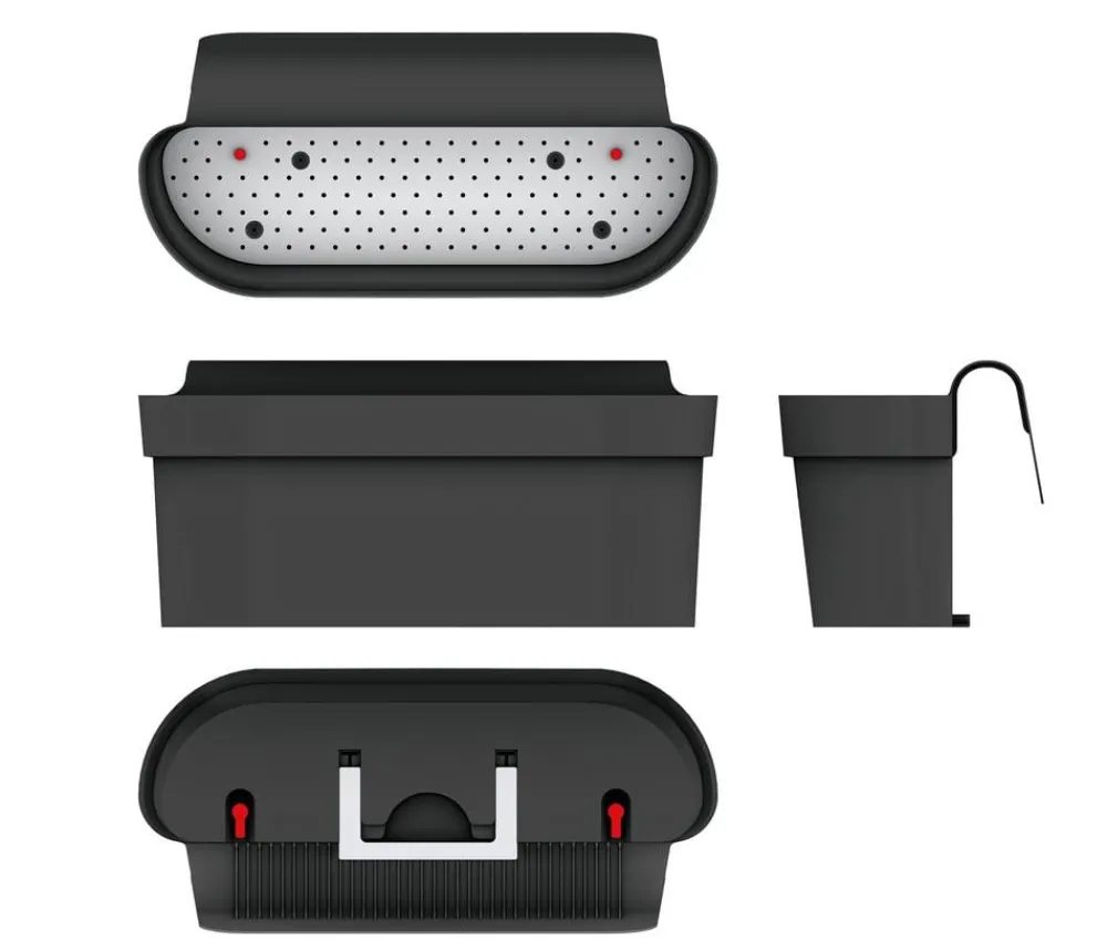 VECA Kunststoff-Balkonhänger Cleo, , ca. B50/H23/T22,7 cm Anthrazit Outlet