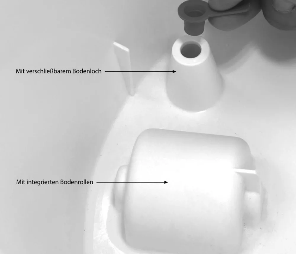 VECA Blumentöpfe & Übertöpfe - Kunststoff-Topf Cleo mit Rollen, konisch, Anthrazit