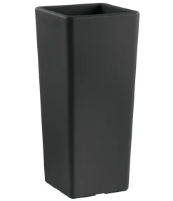 VECA Blumentöpfe & Übertöpfe - Kunststoff-Vase Clou inkl. Pflanzeinsatz, konisch, Anthrazit