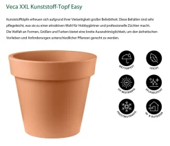 VECA Blumentöpfe & Übertöpfe > XXL Kunststoff-Topf Easy, rund