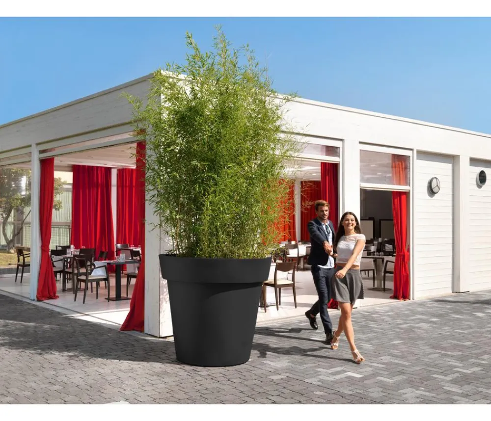 VECA XXL Kunststoff-Topf Easy, rund Dunkelgrau Outlet