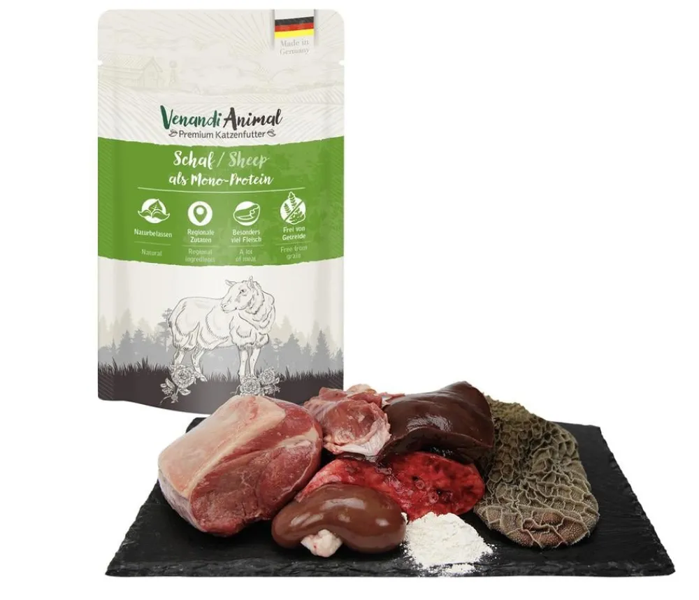 Venandi Animal Nassfutter für Katzen Monoprotein, Adult, 125 g New