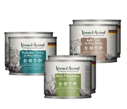 Venandi Animal Nassfutter für Katzen Adult Probierpaket 2, 6 x 200 g Sale