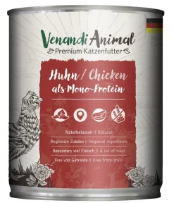 Venandi Animal Nassfutter Katze > Nassfutter für Katzen Monoprotein, Adult, 800 g