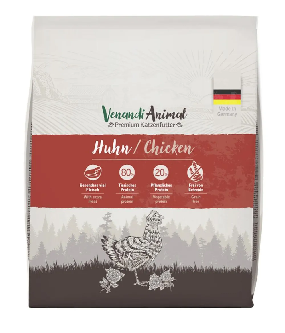 Venandi Animal Trockenfutter Katze|Nassfutter Katze - Trockenfutter für Katzen Adult