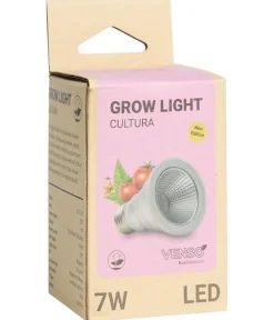 Venso Gewächshaus Zubehör - LED-Pflanzenlampe Cultura E27, 7 W Silber