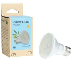Venso Gewächshaus Zubehör - LED-Pflanzenlampe Winter E27, 7 W Silber