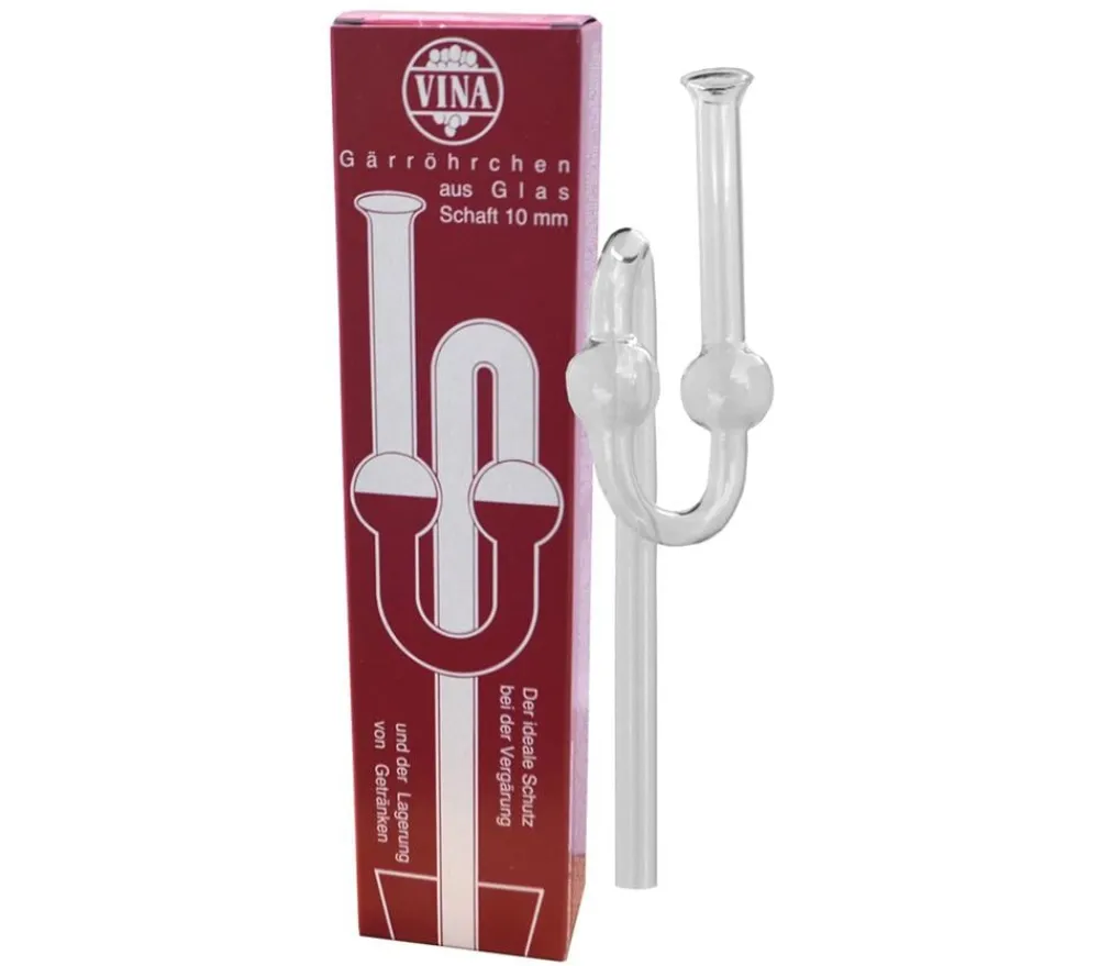 Vina Saft- & Weinherstellung - Gärröhrchen aus Glas Transparent
