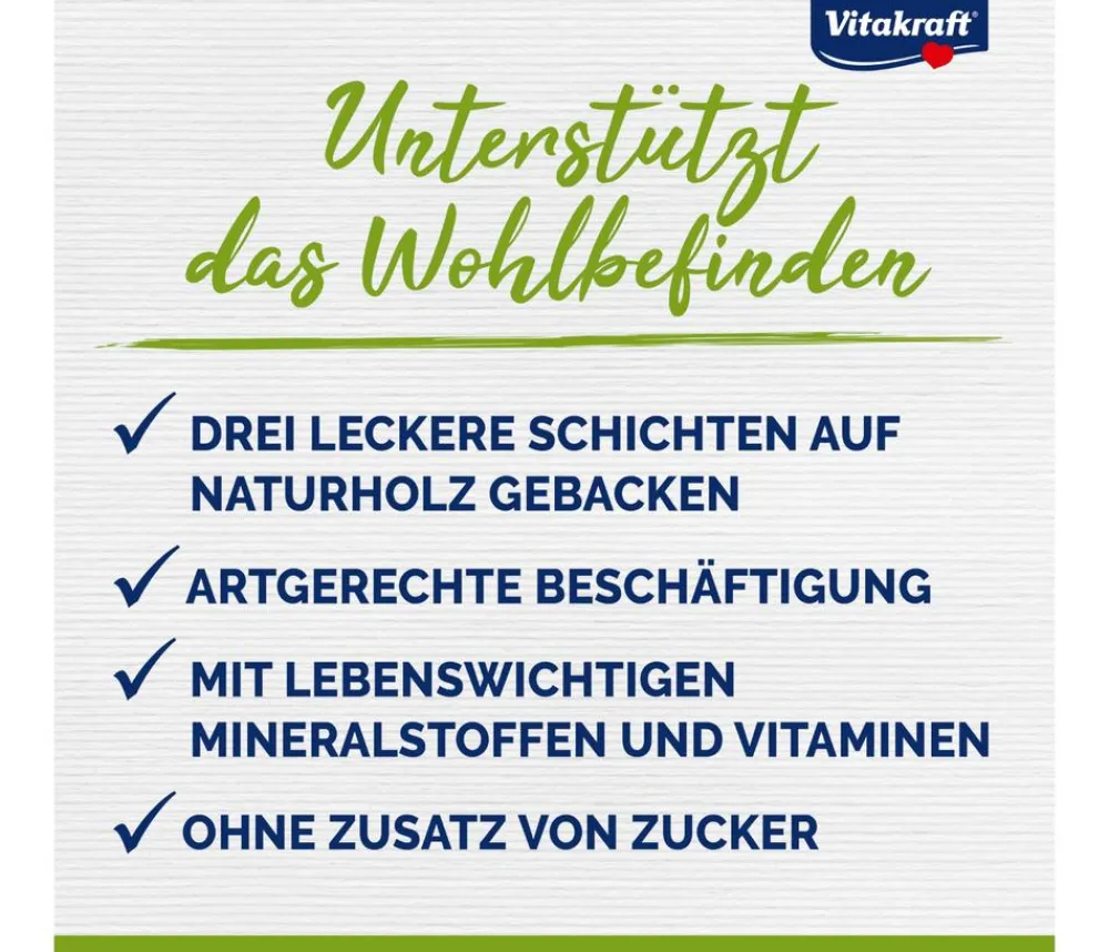 Vitakraft® Nagersnacks|Funktionelle Leckerlies - Kräcker® Original Calci-Fit für Chinchillas, 2er Pack