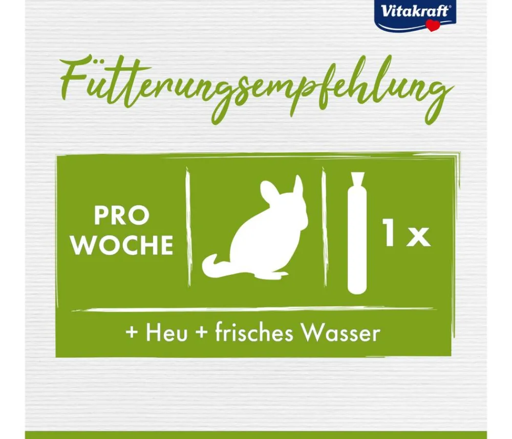 Vitakraft® Nagersnacks|Funktionelle Leckerlies - Kräcker® Original Calci-Fit für Chinchillas, 2er Pack