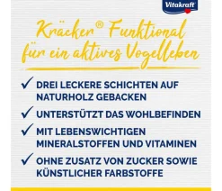 Vitakraft® Vogelfutter & Snacks - Kräcker® Original Feather Care für Großsittiche, 2er Pack