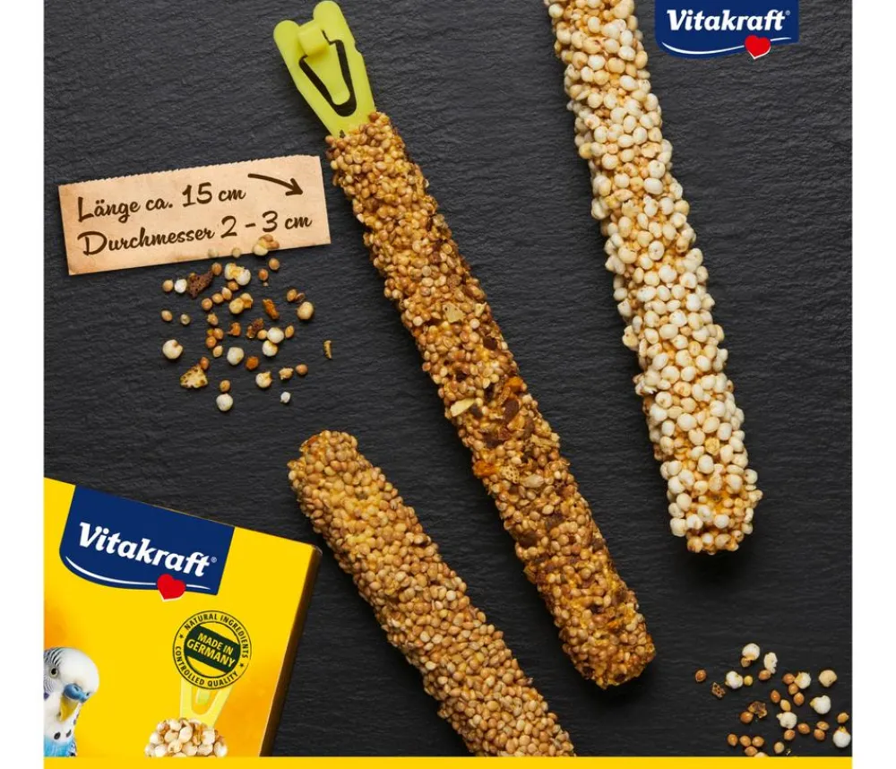 Vitakraft® Kräcker® Original Mix + Honig / Orange / PopCorn für Wellensittiche, 3er Pack Discount