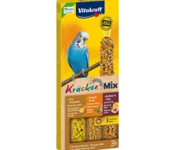 Vitakraft® Vogelfutter & Snacks > Kräcker® Original Mix + Ei / Frucht / Honig für Wellensittiche, 3er Pack