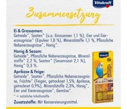 Vitakraft® Vogelfutter & Snacks > Kräcker® Original Mix + Ei / Frucht / Honig für Wellensittiche, 3er Pack