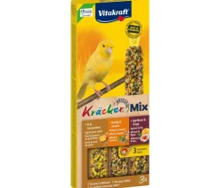 Vitakraft® Vogelfutter & Snacks - Kräcker® Original Mix + Ei / Frucht / Honig für Kanarien, 3er Pack