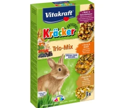 Vitakraft® Nagersnacks - Nagersnack Kräcker® Trio Mix, Waldbeere, Honig & Popcorn