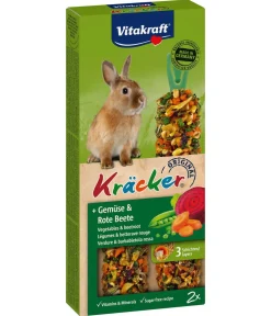 Vitakraft® Nagersnacks > Nagersnack Kräcker® Original Gemüse & Rote Beete für Zwergkaninchen, 2er Pack