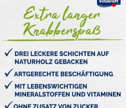 Vitakraft® Nagersnacks > Nagersnack Kräcker® Original Gemüse & Rote Beete für Zwergkaninchen, 2er Pack