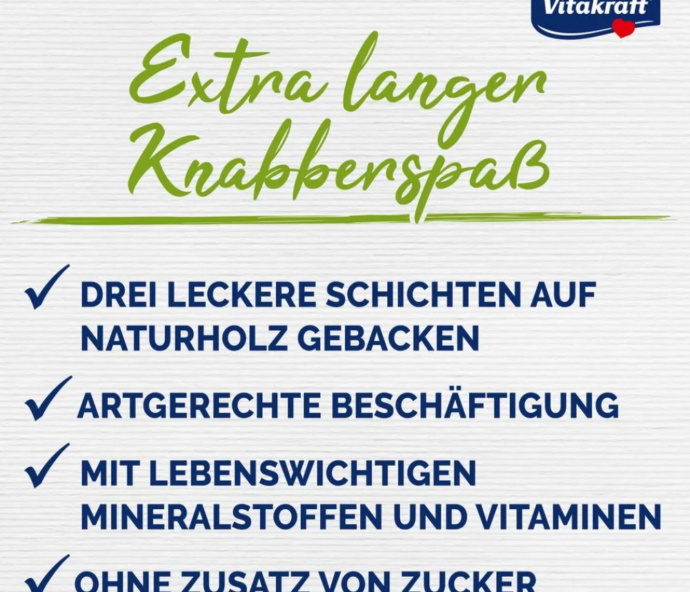 Vitakraft® Nagersnacks > Nagersnack Kräcker® Original Gemüse & Rote Beete für Zwergkaninchen, 2er Pack