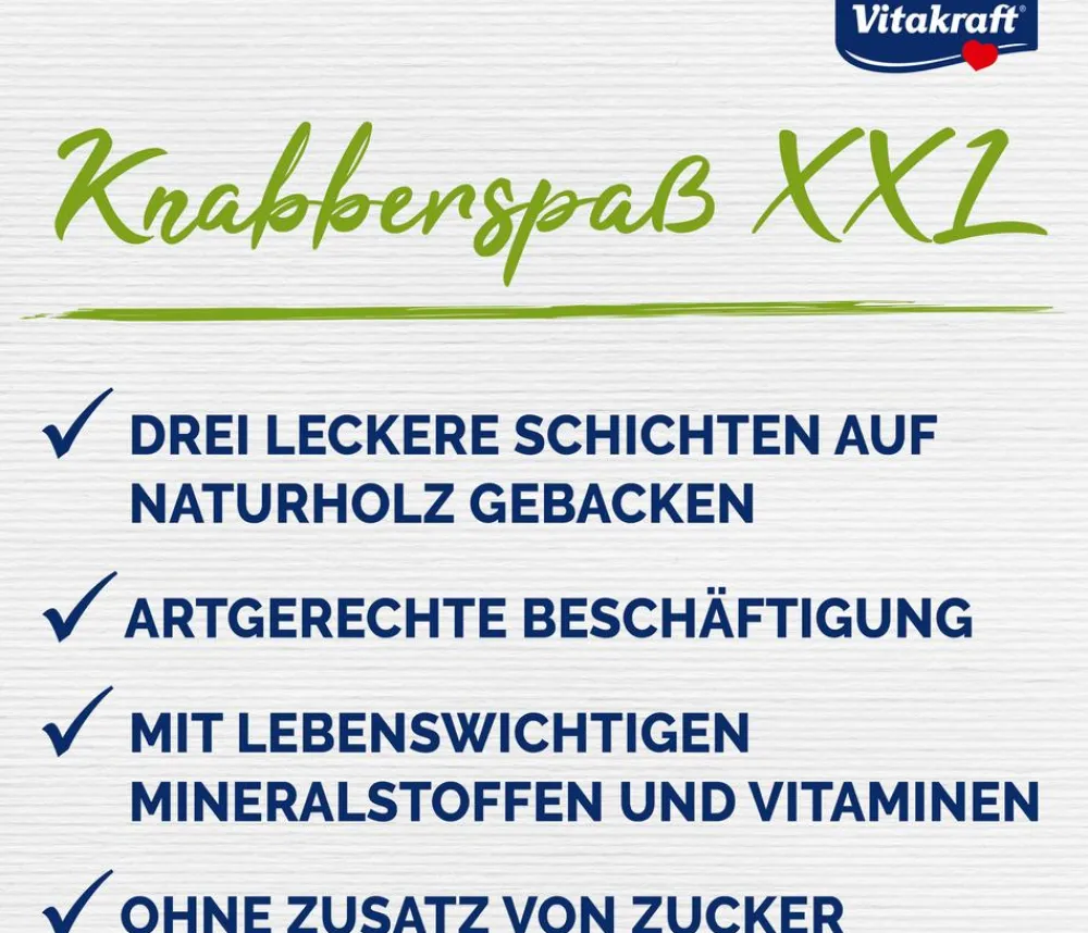 Vitakraft® Nagersnack Kräcker® Original Frucht + Gemüse für Zwergkaninchen, 2er Pack Online