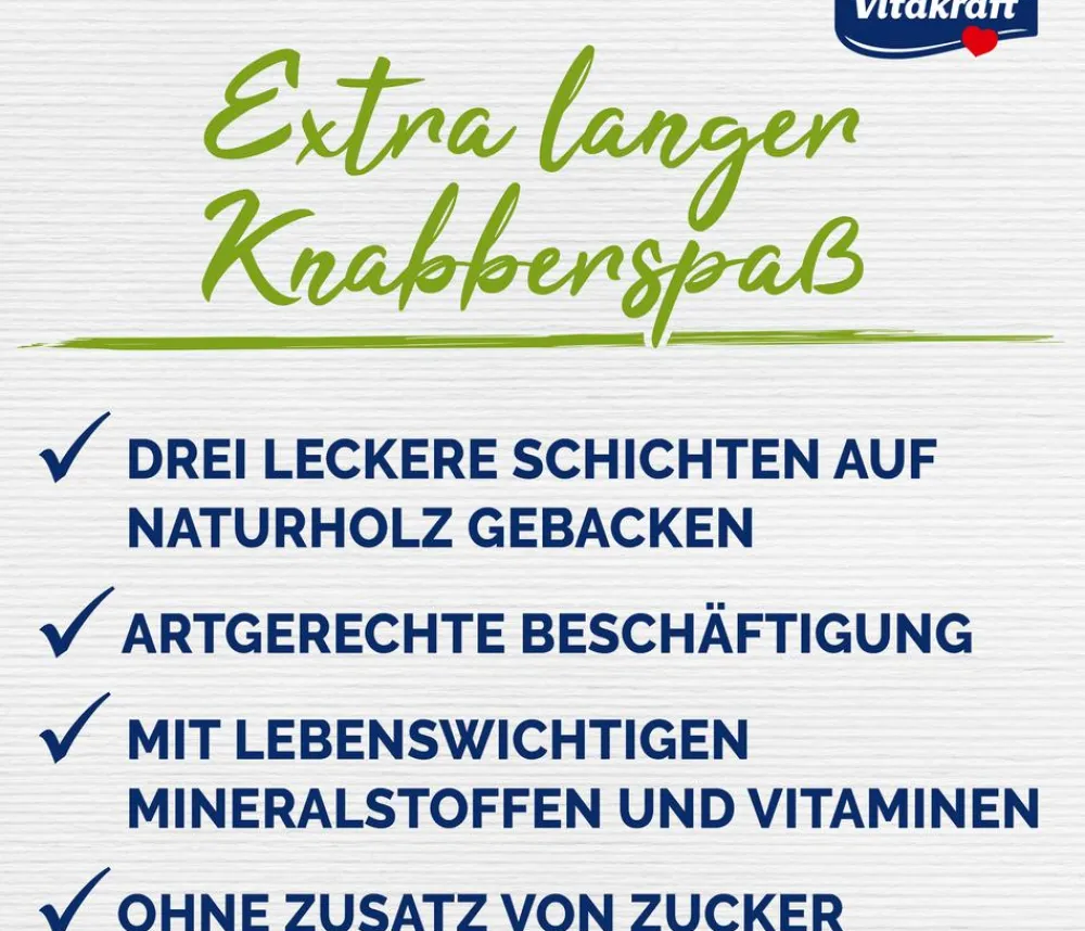 Vitakraft® Nagersnacks - Nagersnack Kräcker® Original Wald- + Holunderbeere für Zwergkaninchen, 2er Pack