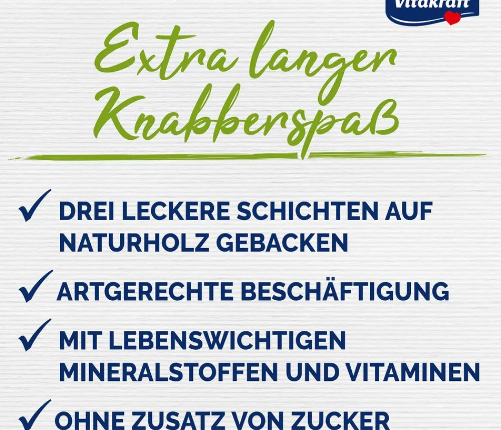 Vitakraft® Nagersnack Kräcker® Original Honig + Dinkel für Zwergkaninchen, 2er Pack New