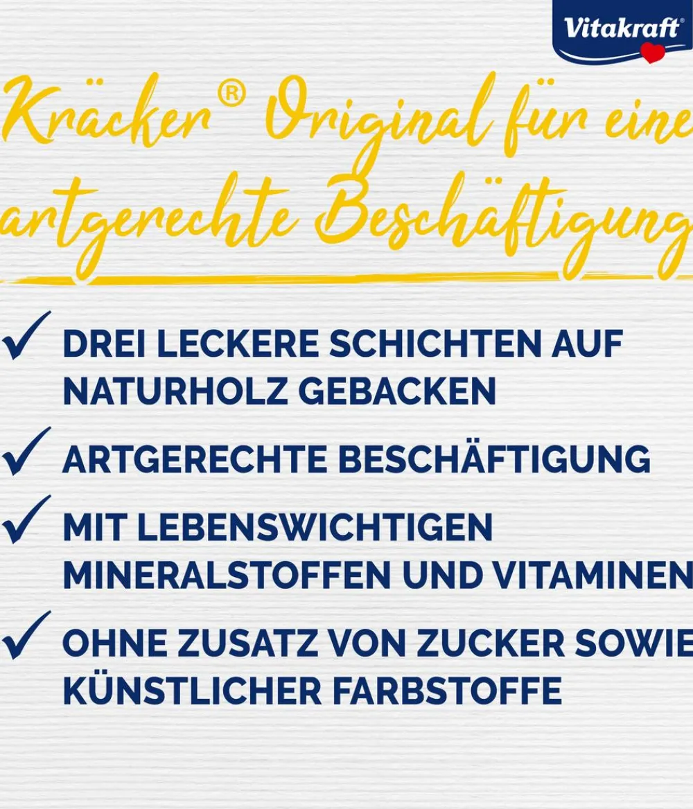 Vitakraft® Vogelsnack Kräcker® Original Honig + Sesam für kleine Papageien, 2er Pack Best