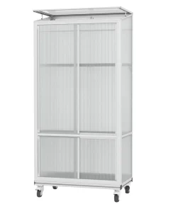 Vitavia Gewächshäuser - Balkongewächshaus Vila 350, ca. B81/H168/T43 cm Silber
