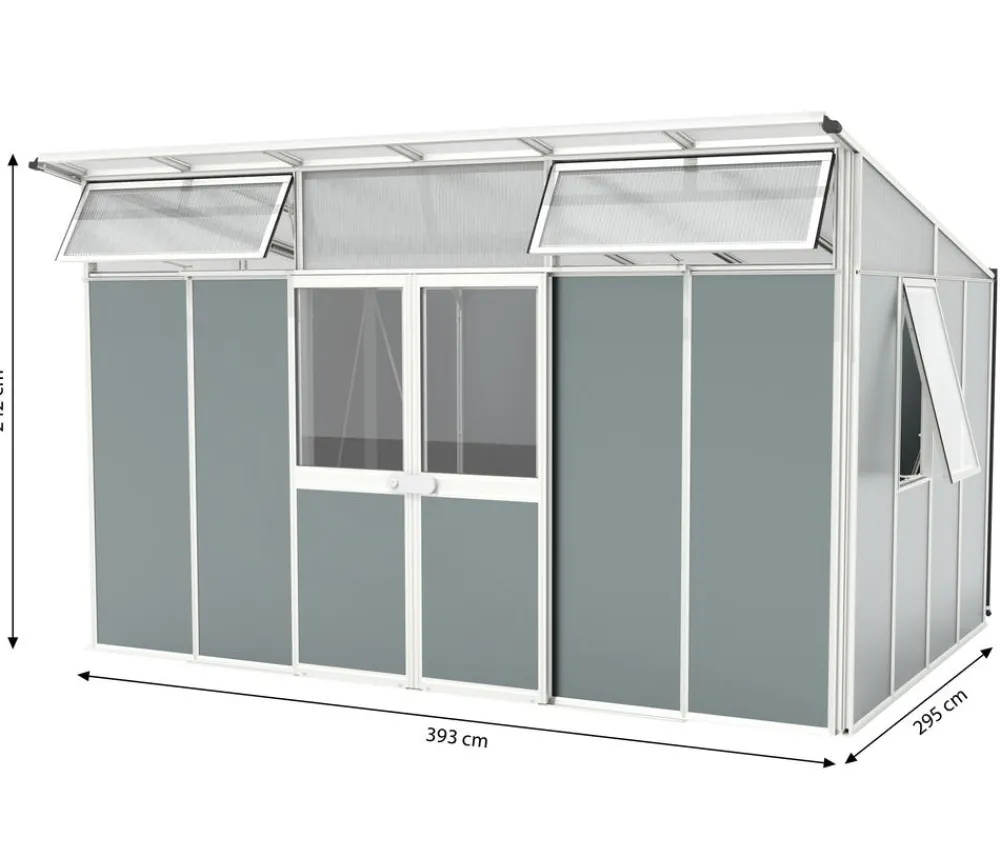 Vitavia Gartenhäuser & Gerätehäuser - Gerätehaus Atlas 11500, ca. B393/H242/T295 cm Weiß