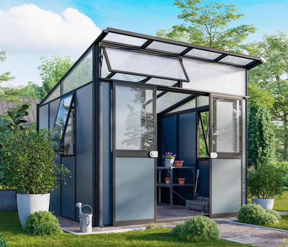 Vitavia Gerätehaus Atlas 7800, ca. B267/H242/T Schwarz Clearance