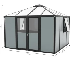 Vitavia Gerätehaus Sidera, ca. B322/H265/T322 cm Schwarz Outlet