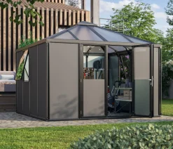 Vitavia Gerätehaus Sidera 10200 ESG/HKP, ca. B321,5/H264,5/T321,5 cm Schwarz Outlet