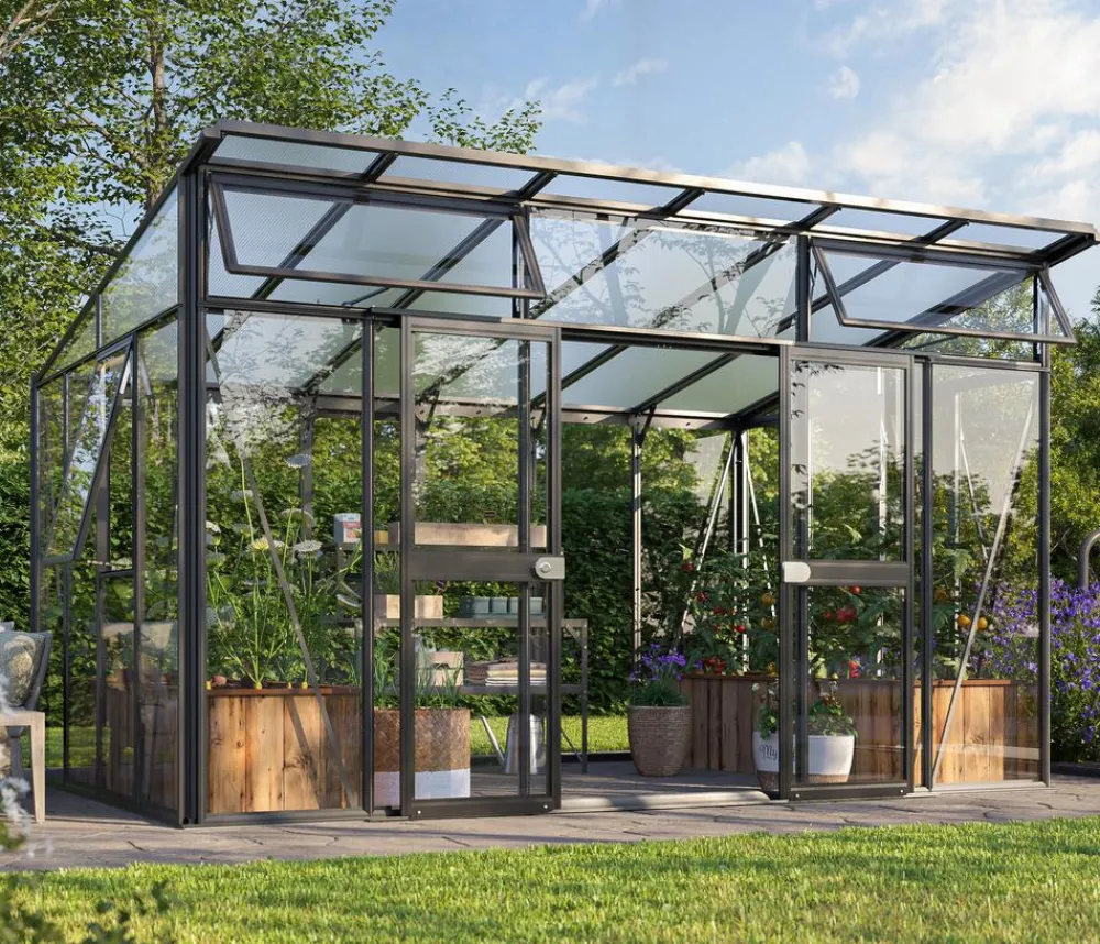 Vitavia Gewächshäuser > Gewächshaus Artemis 11500 ESG/HKP, ca. B393/H242/T295 cm