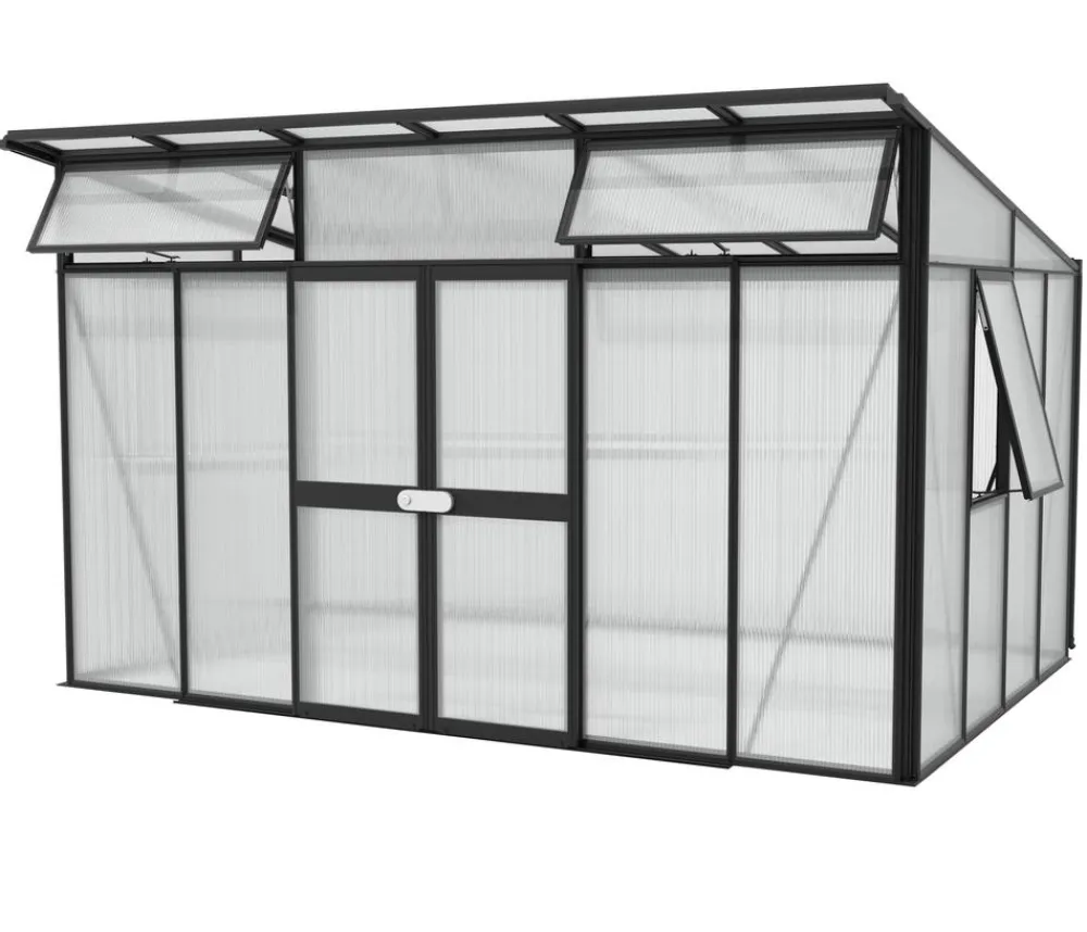 Vitavia Gewächshaus Artemis 11500 HKP, ca. B393/H242/T295 cm Schwarz Best