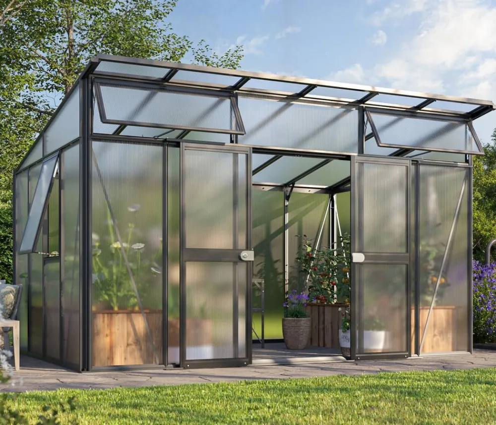 Vitavia Gewächshaus Artemis 11500 HKP, ca. B393/H242/T295 cm Schwarz Best
