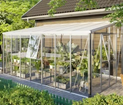 Vitavia Gewächshaus Athene 11900 ESG/HKP, ca. B460/H239/T266 cm Silber Best