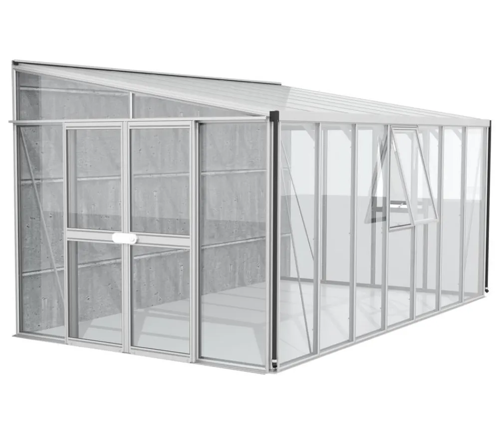 Vitavia Gewächshaus Athene 11900 ESG/HKP, ca. B460/H239/T266 cm Silber Best