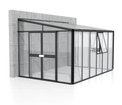 Vitavia Gewächshaus Athene 10200 ESG/HKP, ca. B397/H239/T266 cm Schwarz Clearance