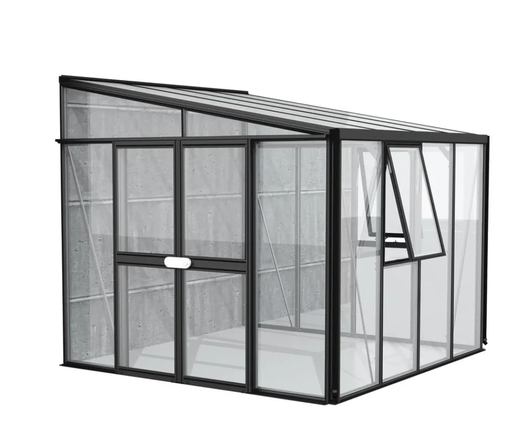 Vitavia Gewächshäuser - Gewächshaus Athene 7000 ESG/HKP, ca. B271/H239/T266 cm Schwarz