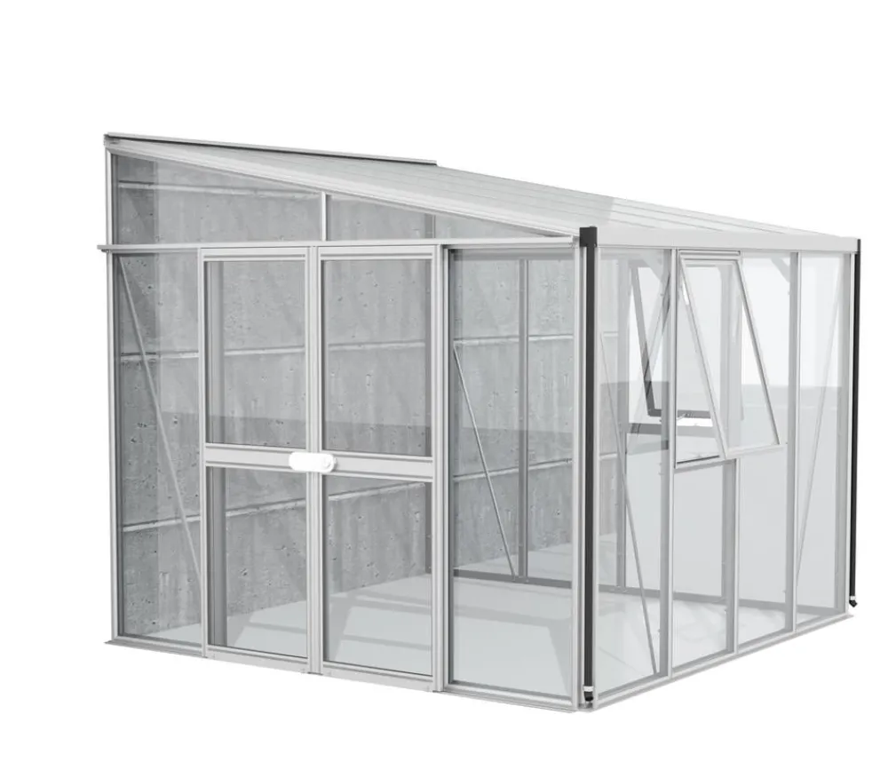 Vitavia Gewächshäuser - Gewächshaus Athene 7000 ESG/HKP, ca. B271/H239/T266 cm Silber