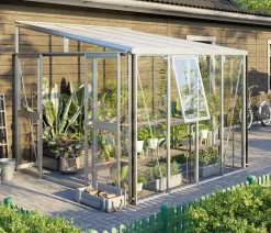 Vitavia Gewächshäuser - Gewächshaus Athene 7000 ESG/HKP, ca. B271/H239/T266 cm Silber