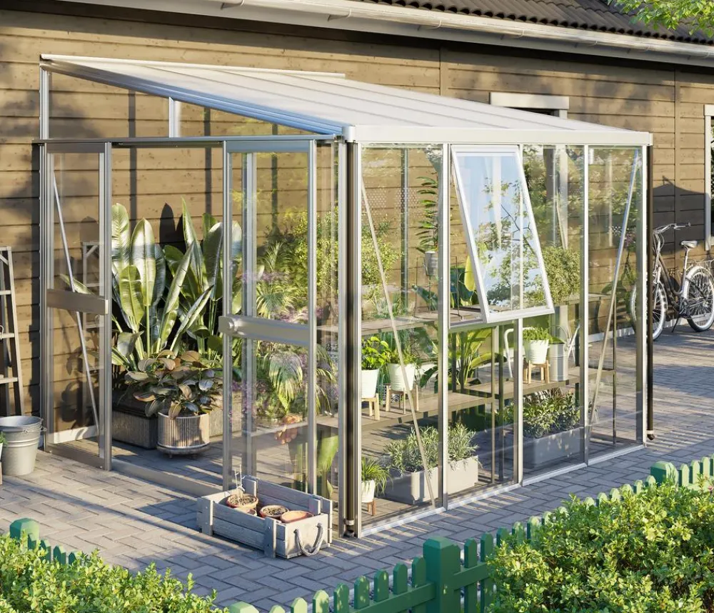 Vitavia Gewächshäuser - Gewächshaus Athene 7000 ESG/HKP, ca. B271/H239/T266 cm Silber