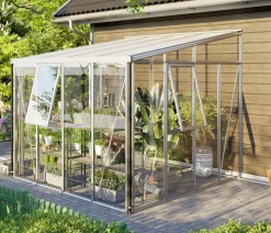 Vitavia Gewächshäuser - Gewächshaus Athene 7000 ESG/HKP, ca. B271/H239/T266 cm Silber