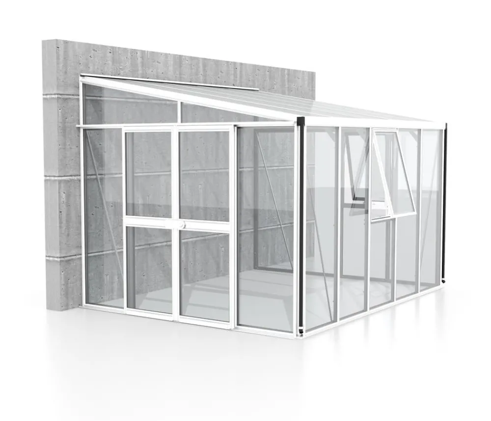 Vitavia Gewächshäuser - Gewächshaus Athene 8600 ESG/HKP, ca. B334/H239/T266 cm Weiß