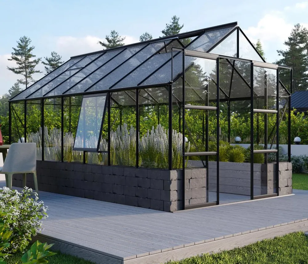 Vitavia Gewächshaus Cassiopeia 11500, ESG/NSG Schwarz Best
