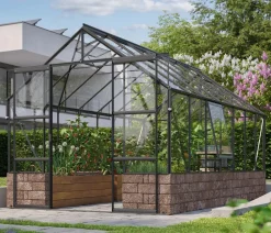 Vitavia Gewächshaus Cassiopeia 11500 ESG, inkl. Sockelmauer Herbstlaub Schwarz Discount