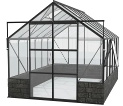 Vitavia Gewächshäuser > Gewächshaus Cassiopeia 9900 ESG/HKP, inkl. Sockelmauer Basalt
