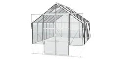 Vitavia Gewächshäuser - Gewächshaus Cassiopeia 8300 ESG, ca. B257/H249/T323 cm Silber