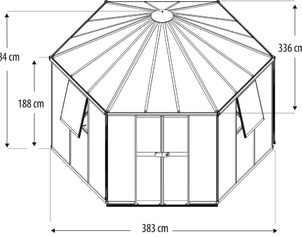 Vitavia Gewächshäuser > Gewächshaus Forum 9000 inkl. Stahlfundamentrahmen, ESG/HKP